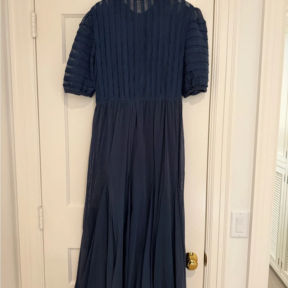 THE GREAT. Navy Long Sleeve Dress - Picture 6 of 6